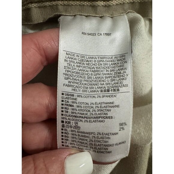 Banana Republic Pants Men 33x 32 Beige Aiden Chino Flat Front Classiccore Preppy - Picture 6 of 8